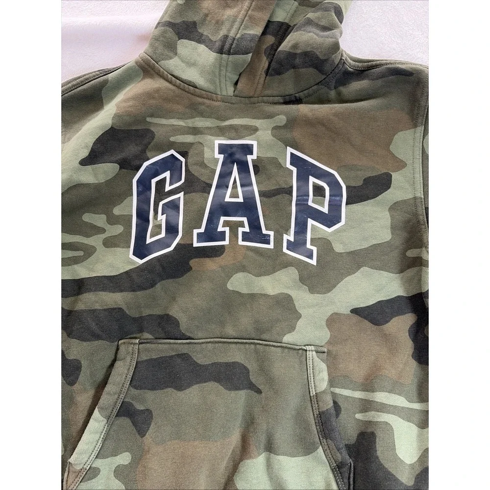 Gap Hoodie Kids XL (12-13)  Camouflage Cotton Graphic Print  Retro Grunge 90s‎